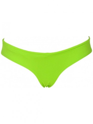 Tankinis Women's Rule Breaker Uniquw Brief MaxLife Bikini Bottom - Leaf - C218CL4CCOS $28.50