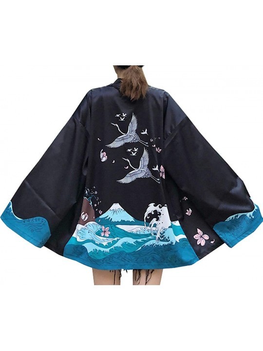 Cover-Ups Summer Womens Beach Kimono Wear Cover up Swimwear Beachwear Bikini Cardigan - Black 11 - CT198MUO5I5 $23.97