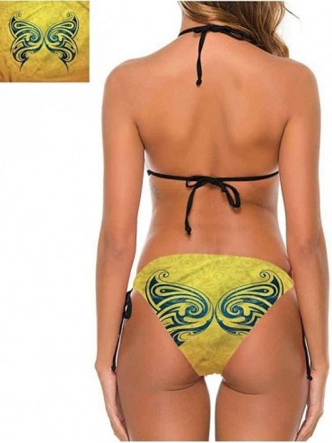 Tankinis Bikini Bathing Suits Women's Sexy Halter Padding Pencil Drawing Angels - Multi 18 - C4190EA295G $41.64