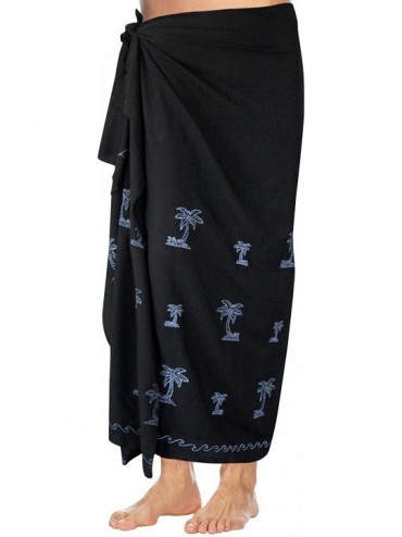 Trunks Women's One Size Swimwear Bikini Cover-Up Beach Towel Wrap Embroidered - Halloween Black_v370 - CW12C78JMSP $29.94