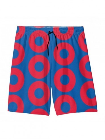 Trunks Phish Circles Fashion Men's Swim Shorts Beach Trunks Swimsuit with Strings Quick Dry - CK1983MAEO7 $29.32