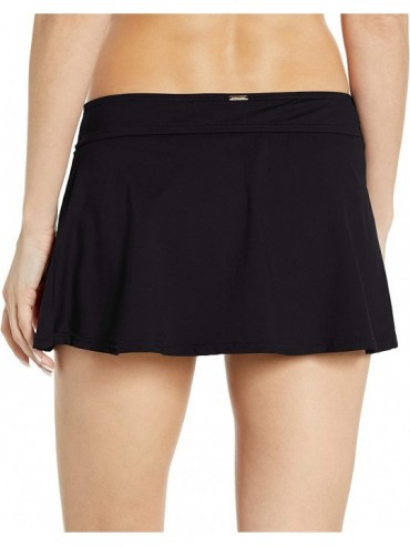 Tankinis Women's Color Blast Solids Rock Swim Skirt Bottom - Black - CG1868WA9LY $36.43