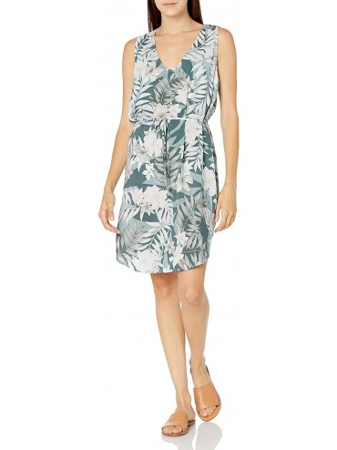 Cover-Ups Women's Printed Swimwear Cover Up Dress with Drawstring Waist - Copacabana Vine - CY18ZE5E399 $59.26