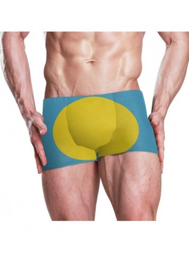 Racing New Zealand Flag Men's Swim Trunks Square Leg Swimsuit Swimwear Boxer Brief - Palau Flag - CR18TNZ75TS $31.99