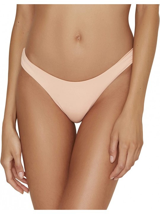 Tankinis Women's Seamless Cheeky Hi Leg Bikini Bottom - Apricot - CI18CY7A4LG $23.50