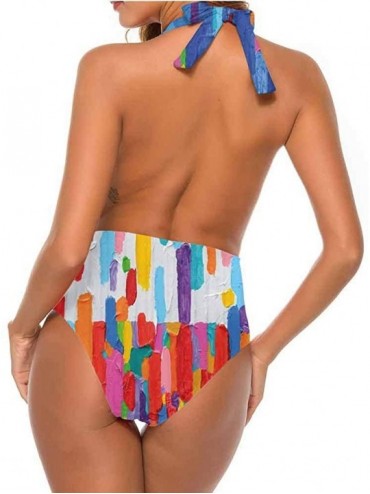 Cover-Ups Backless Thong Bikini Colored Travel Suitcase Fits All Different Body Types - Multi 15 - CR19CA49L48 $83.69