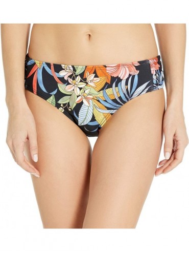 Bottoms Women's Chopra Swimsuit Bikini Bottom - Tropic Black - CZ18Y2W4QHL $21.46