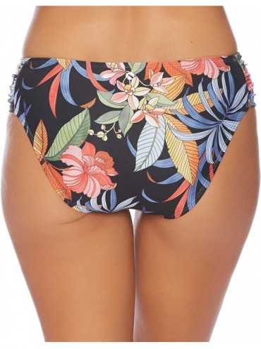 Bottoms Women's Chopra Swimsuit Bikini Bottom - Tropic Black - CZ18Y2W4QHL $13.23