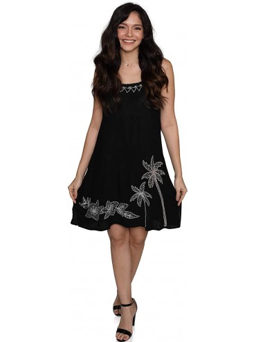 Cover-Ups Embroidered Dress/Cover Up Diagonal Ombre. SM-3XL - Black - C119GN0A3DT $46.19
