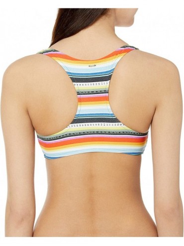 Tops Women's Beach Bazaar Crop Bikini Top - Blue/Blue - C3184R05W9K $41.39