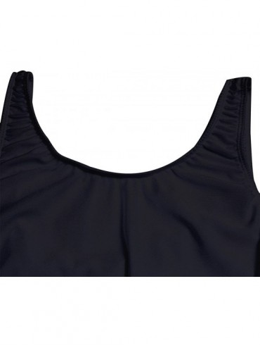 One-Pieces Women's One Piece Bodysuit High Cut Swimsuit Bikini Thongs Gymnastics Leotard - Black - CW184255SU4 $13.26