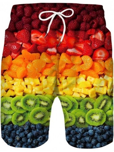 Board Shorts Mens Youth Adult Fruit 3D Print Family Matching Boardshorts Casual Beach Shorts - Multi Color - C318UN2TYXM $16.49