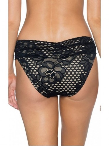 Bottoms Women's Aloha Banded Bikini Bottom Swimsuit - Honey Lace - CI18723A6WU $21.94