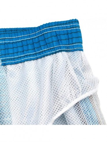 Trunks Men's Quick Dry Swim Trunks Beach Shorts with Mesh Lining - Blue&gray - C218QYG5GZ0 $16.25