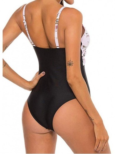 Board Shorts Women's Monokini Front Cross One Piece Swimsuits Slim fit Tummy Control Swimwear - Hot Pink - CK195KH5QOR $17.48