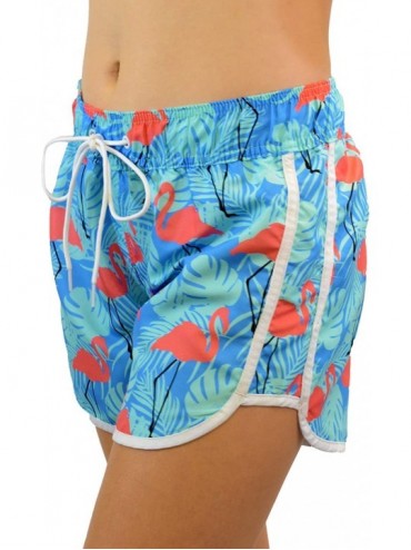 Board Shorts Women's Printed Shorts- Board Shorts- Beach Shorts- Running Shorts - Blue Combo - C018Q0UXWQ9 $16.56
