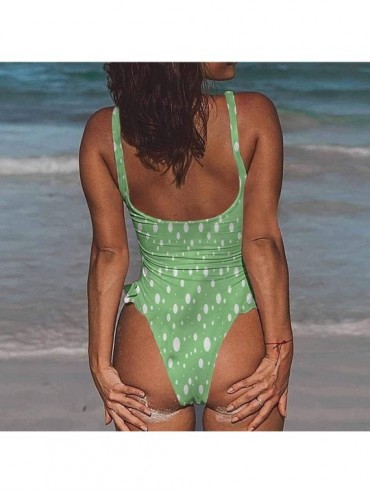 Bottoms Bathing Suit Green- Abstract Seaweed Nature for Beach/Hiking Activities - Multi 08-one-piece Swimsuit - C019E7LI97C $...