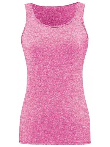 Rash Guards Workout Tank Tops for Women Gym Exercise Athletic Yoga Tops Racerback Sports Shirts - Pink - CR196UOSYXG $16.89
