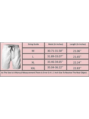 Board Shorts Flag of Tennessee Men Summer Surfing Quick-Drying Swim Trunks Beach Shorts Beach Pants with Pocket - White - CU1...