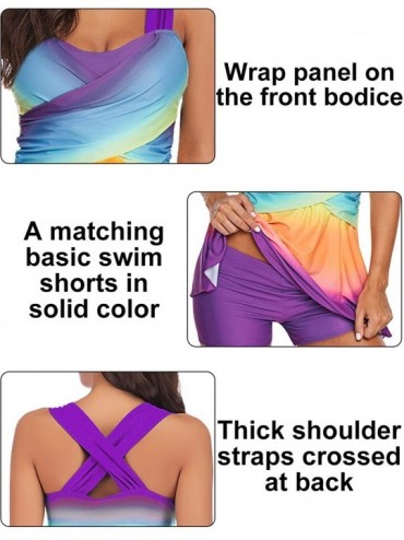 Tankinis 2020 Women's 2pcs Swimsuit High Waisted Ruffles Push up Halter Bikini Mermaid Costumes Set - Purple - CQ18QUA8R77 $2...