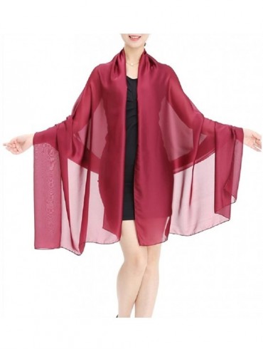Cover-Ups Women's Swimwear Imitate Silk Shawl Swimsuit Large Wrap Sheer Scarf - Beige - CP17YOQK4LR $13.42