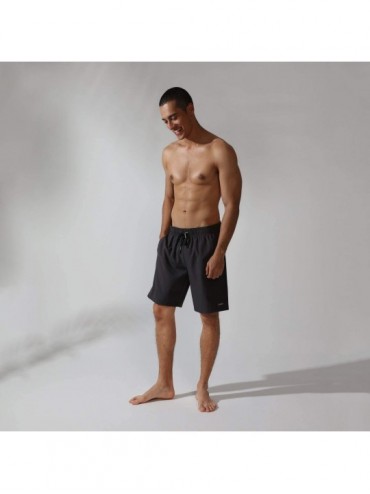 Board Shorts Men's Swim Trunks with Mesh Lining - Dark Gray - C0194X9R9WO $17.68