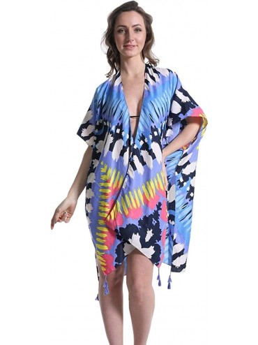 Cover-Ups Womens Fashion Beach Cover Up Swimsuit Kimono Cardigan Stylish Floral Swimwear - Multi 05 - C3192M7US0U $27.84