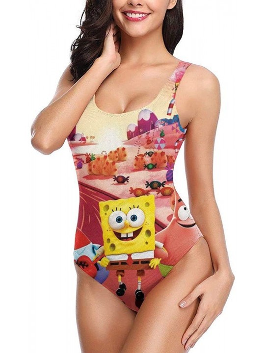 One-Pieces Spongebob Women's Classic Swimwear Beach Bathing Suits One Piece Swimsuit Surfing Monokini for Ladies Spongebob 4 ...