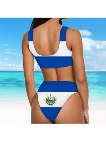 Sets Art Flag Bikini Sets One/Two Piece Swimsuit Bathing Suit Sport Swimwear Beachwear for Girl Women El Salvador Flag - CX18...