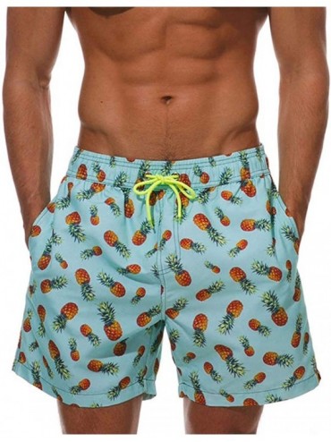 Board Shorts Men's Quick Dry Shorts Summer Beachwear Swim Trunks Casual Drawstring Waist Baord Shorts - Style 2 - C818QUQZRUY...
