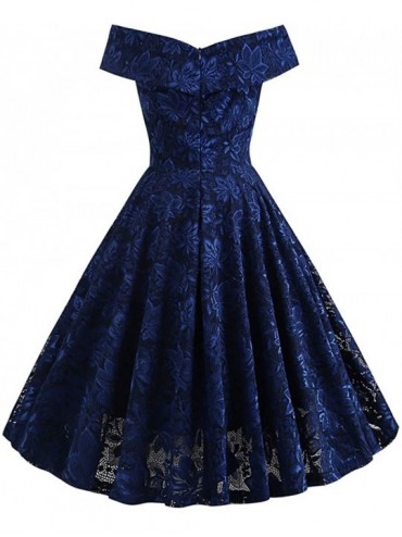 Rash Guards Women's Summer Sleeveless Halter Neck Lace Solid Color Loose Mini Dress - Blue - C818TQZISAS $27.60