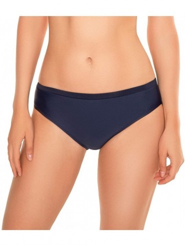 Bottoms 3001 Women's Bikini Briefs Smooth (Matching Top Available) - Dark Blue - CV196RMLQG9 $37.88
