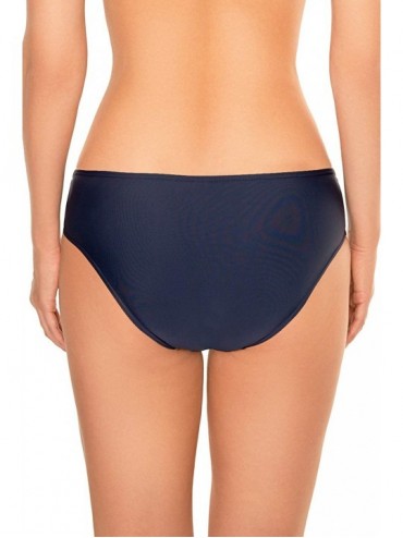 Bottoms 3001 Women's Bikini Briefs Smooth (Matching Top Available) - Dark Blue - CV196RMLQG9 $24.92