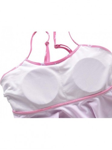 Sets Women's High Waisted Two Piece Swimsuit Flounce Bikini Set Ruffle Bathing Suits - Pink Stars - CO19EYQ56E4 $28.07
