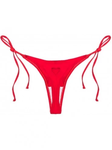 Tankinis Women Bottoms Swimsuit Bikini Swimwear Cheeky Thong V Swim Trunks - Z01- Red - C4198GWZO2I $19.41