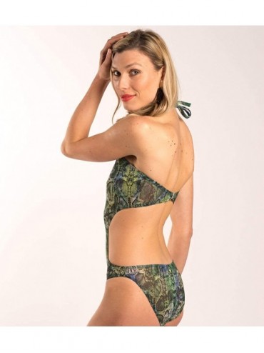 One-Pieces Havana Tan Through Cut Out Swimsuit - CY18SORRIG9 $38.41