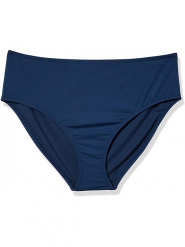 Tankinis Women's Mid Rise Bikini Bottom - Navy - CW195LY3YIQ $17.98