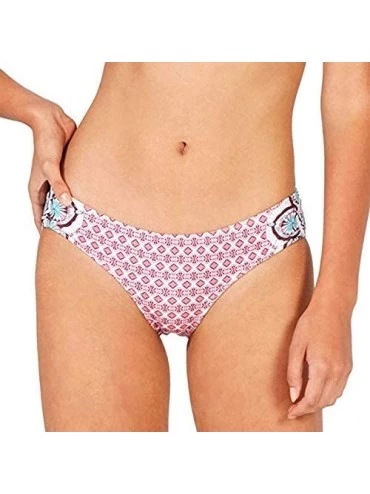 Bottoms Women's Aztec Hipster Bikini Swim Bottom - Pink - CZ18UUENC75 $30.28