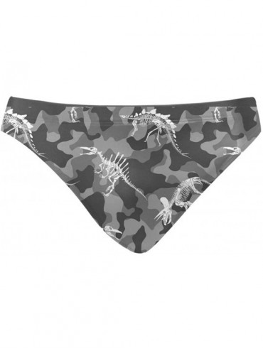 Briefs Men Swimwear Swim Bikini Briefs Cartoon Dinosaurs Swimsuits Board Surf Shorts Trunks - Camouflage Dinosaurs Skeleton -...
