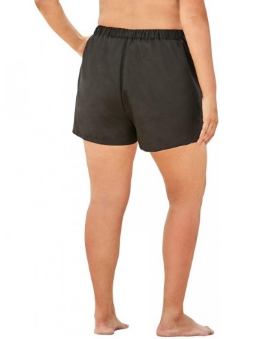 Bottoms Women's Plus Size Cargo Swim Shorts with Side Slits - Navy (2215) - CY196XES6K2 $19.04