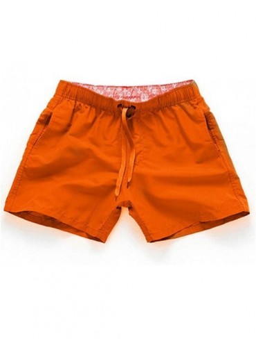 Trunks Swimsuit Shorts Quick Drying Swim Trunks for Men Swimwear Men Swimwear - Orange - CX18WC333QD $54.23