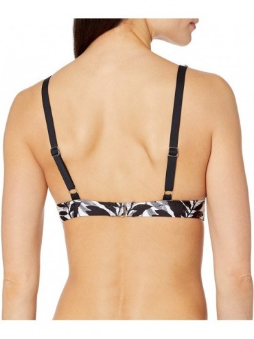Tops Women's Halter Swimsuit Bikini Bra Top - Adrift Black - CX18Y7LHL2G $22.44