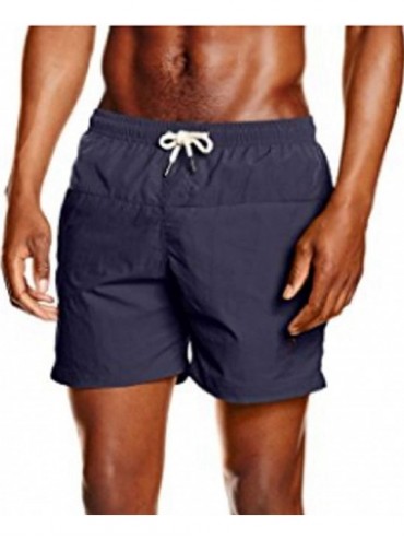 Trunks Men's Swim Shorts Swimwear Swimming Trunks Charm Underwear Boxer Briefs Pants - Navy Blue - CJ18OR98M6L $30.76