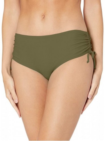 Bottoms Bikini Bottoms with Side Ties- Adjustable Bathing Suit Bottoms- Swimsuits for Women - Olive Green - C018NLQN3MI $28.80