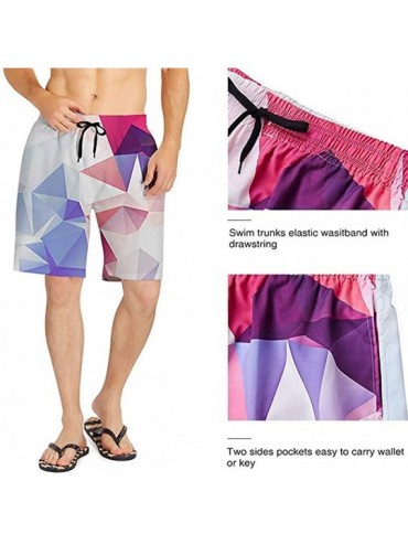 Trunks Mens Casual Beach Shorts Swim Trunks Quick Dry Half Pants - Colorful Rainbow Mermaid Scales Green - CC19CDRR6DH $26.64
