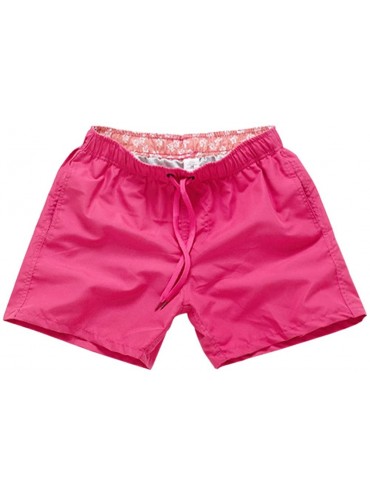 Board Shorts Mens Quick-Drying Boardshort Swimming Trunks Holiday Casual Outdoor Sport Beach Shorts - Rose - CB189Y0RSA3 $20.77