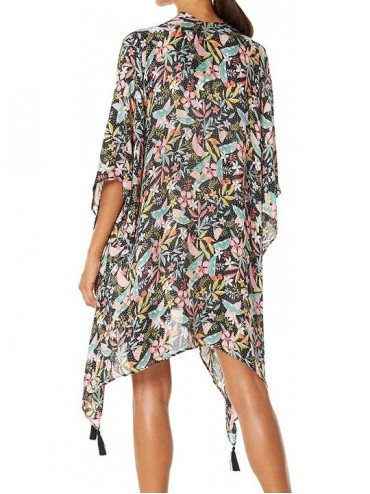 Cover-Ups Women's Beach Cover up Swimsuit Kimono Cardigan with Bohemian Floral Print - Multi Garden - CN18QQT4HCX $40.07