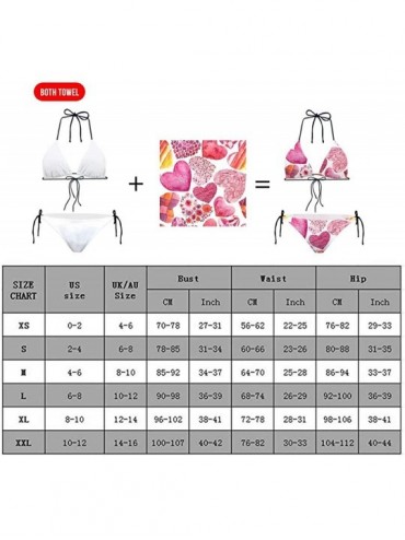 Sets Women Triangle Bikini Sets Female Top Tie Side Bottom Padded Coconut Palm Trees Printed Swimsuit Beach Summer Party - Cu...