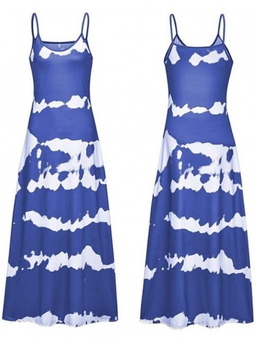 Cover-Ups Women's Tank Maxi Dress Summer Casual Bohemian Spaghetti Strap Sleeveless Printed Long Maxi Dress Beach Sundress - ...