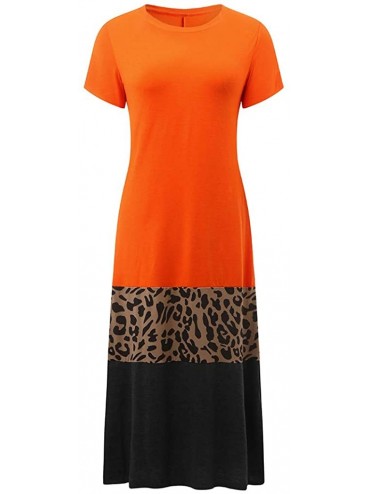 Cover-Ups Cami Tank Dresses for Women Elegant Summer V Neck Floral Maxi Dress Sleeveless Long Dresses Beach Sundress N orange...
